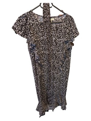 Max Studio Damen Sommerkleid Gr. 36/S Schwarz Floral Casual