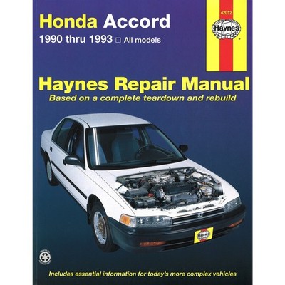 Honda Accord (1990-1993) workshop manual Haynes