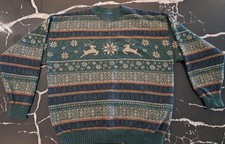 Vintage Pendleton Sweater Men's XL Wool USA Made DEER SNOW Christmas Retro.