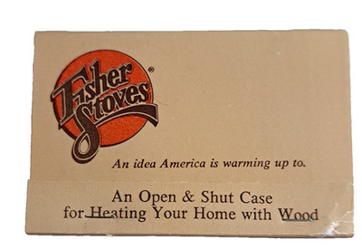 Advertising Matchbook Fisher Stoves Denver Stove & Fireplace Lakewood Colorado