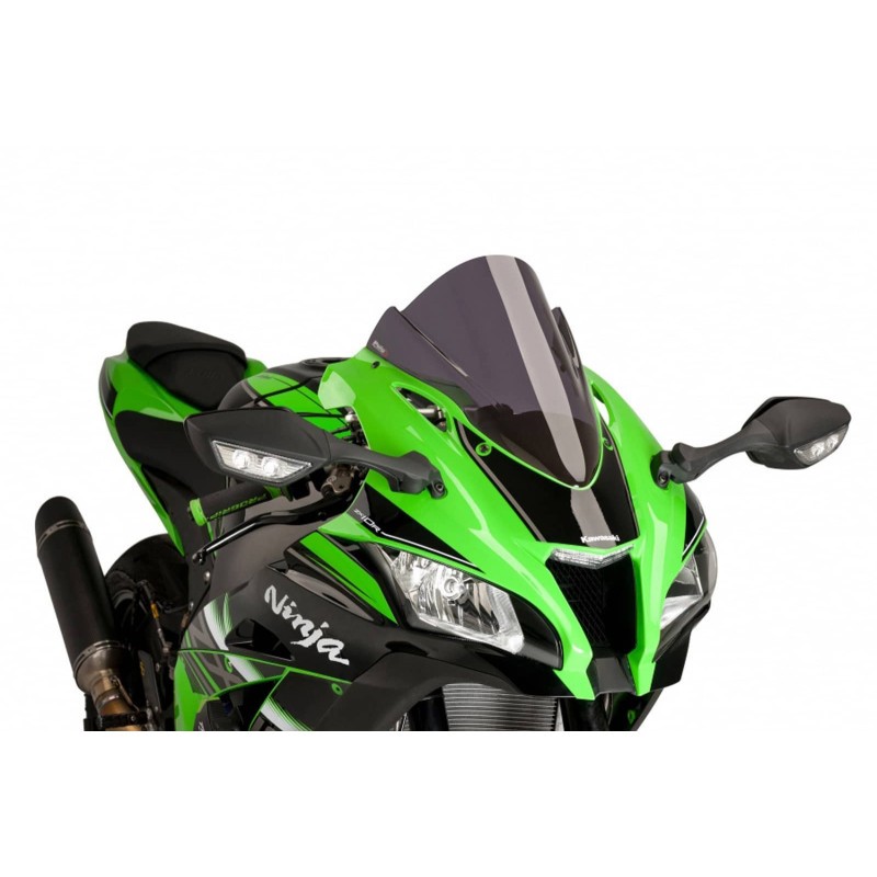 パーツ Puig RACING SCREEN [BLACK] ZX-6R ZX-10R Puig 3177N RACING SCREEN [BLACK] Kawasaki ZX-6R(09-23) ZX-6R