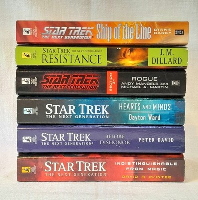 Lot Of 6 Star Trek TNG Novels, PB, 1st Pocket Books Printing