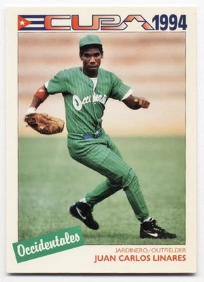 Carte de baseball Ligue cubaine 1994 Juan Carlos Linares #15 voltigeur occide... - Photo 1/2