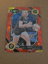 2025 Select WNBA Hailey Van Lith Courtside #213 Red Cracked Ice 220/299