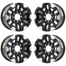 18" GMC Hummer EV  Machined Black Wheels Rims Factory OEM 14049 2022-2025 Set