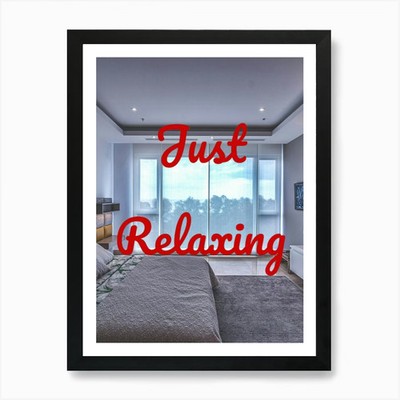 Just Relaxing 1 Kunstdruck gerahmt Wandbild Poster Leinwanddruck Bild