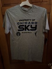 Unisex WNBA Chicago Sky Gray Short Sleeve Shirt Size Small NWT