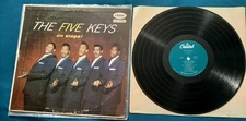 The Five Keys On Stage! LP Capitol T-828 good teal label