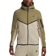 Nike Felpa da Uomo con Cappuccio e Zip Tech Fleece Verde Codice HV0949-222