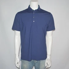 GREYSON Performance Stretch Navy Short Sleeve Golf Polo Shirt Sz L