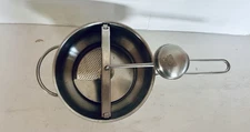 Food Mill Stainless Steel Kitchen Appliance Potato Ricer Turn Knob Heavy Duty 