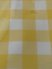 tablecloth pvc vinyl 240cm X 140cm Yellow Check By Vinylla