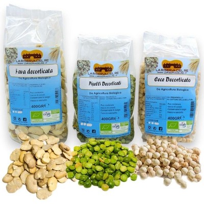 Foul Bio Sizilianer Geschält - Fava, Erbsen Oder Cece (1Unità) - 400, G