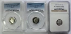 1997, 2005, 2008-S 90% Silver Roosevelt Dimes PCGS / NGC PR 70 Cameo Lot Of 3