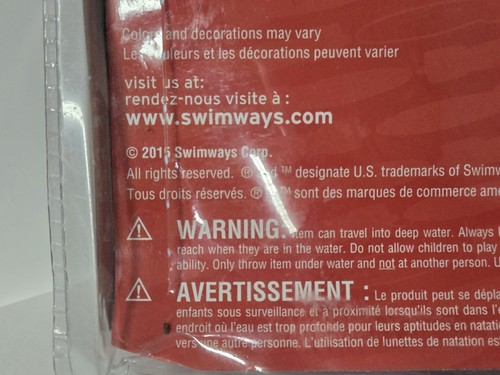 SwimWays Original Toypedo Purple & Yellow Pool Water Toy New In Box. Box Damage - Picture 5 of 5