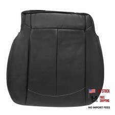 Perforated Leather Passenger Side Bottom Lower Replacement Seat Cover Black