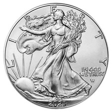 2023 1 oz Fine Silver American Eagle $1 Commemorative Coin Silver-Plated Iron 4.24 per troy oz
