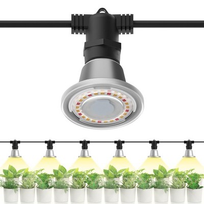 Hanging Grow Light String for Indoor Outdoor Plants, 6 LED Grow Light Bulbs 7...