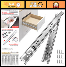 10" Heavy Duty Drawer Slides, Side Mount, 100 LB Capacity, 2 Pairs - Smooth Glid