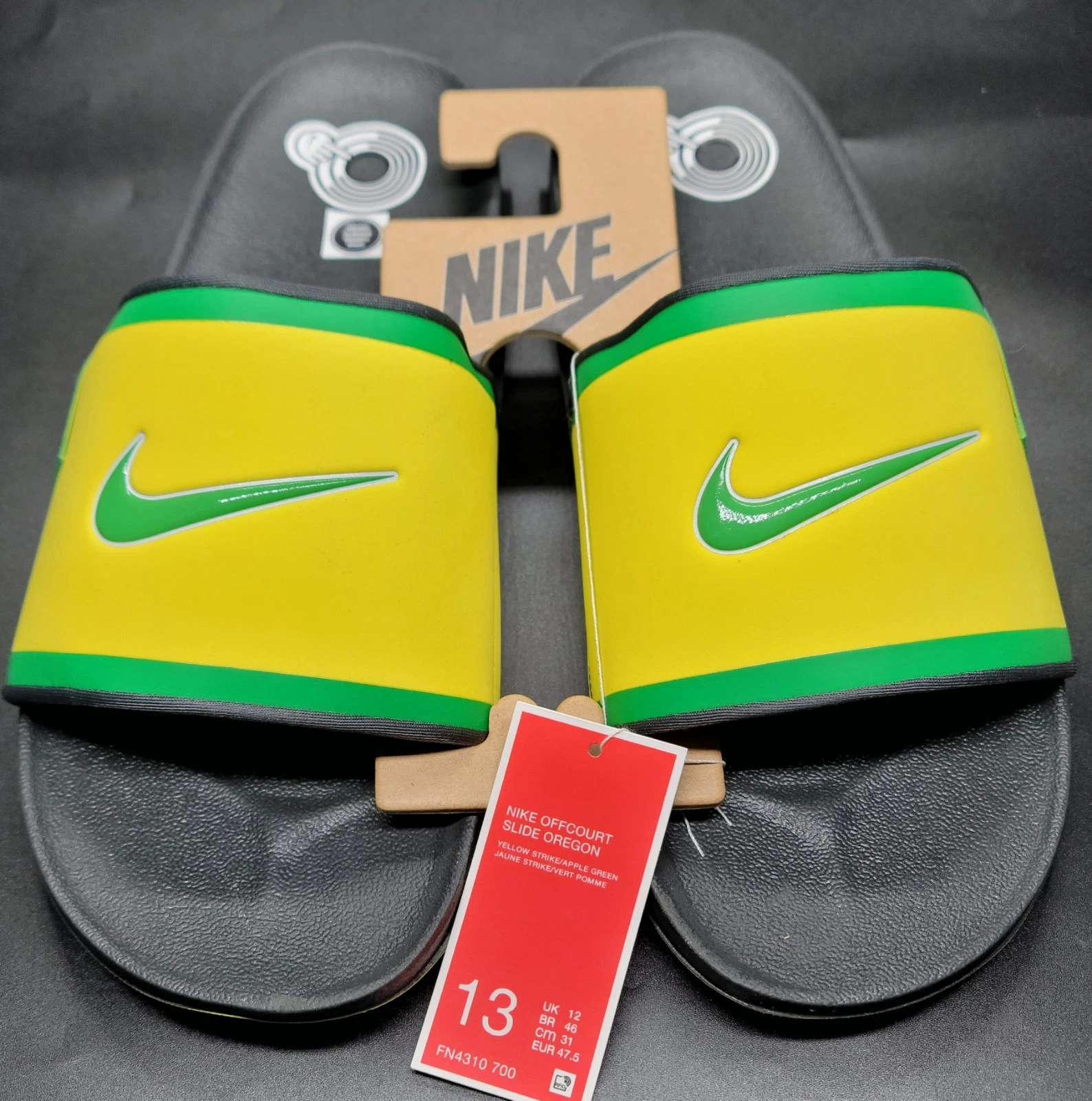 Sandali Nike x Oregon Ducks 2024 off court slide taglia 13 uomo nuovi con scatola FN4310 700