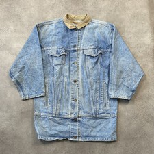Levi's Trucker Denim Jacket Mens Medium 80s Vintage USA Cord Collar Biker, Blue