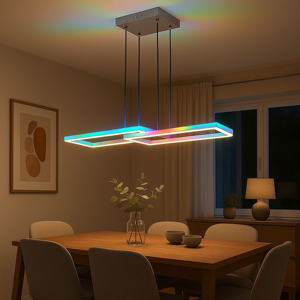 Pendellampe Pendelleuchte HäNgeleuchte Led Rgb Fernbedienung Dimmbar L 119,5 Cm-image