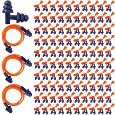 200 Pairs Reusable Silicone Ear Plugs with Cord for Noise Cancelling