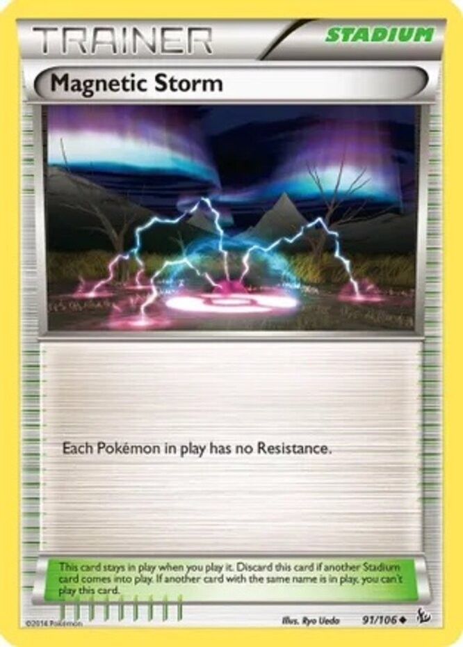 Magnetic Storm - 91/106 - Uncommon (Damaged) XY FlashFire -  Pokémon