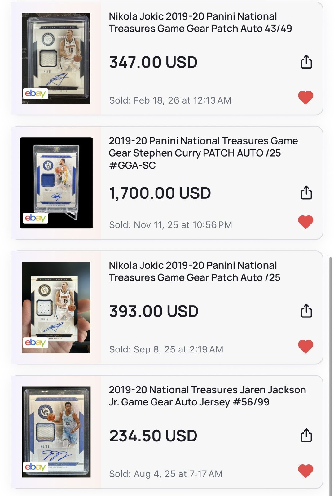 2019-20 National Treasures Bam Adebayo Game Gear Patch Auto /99 PSA 10 GAME WORN view 4