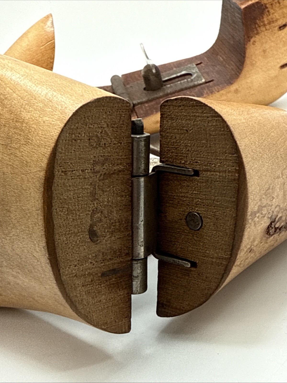 Vintage Wooden Hinged Shoe Trees hangers D B MACKAY  size Unknown