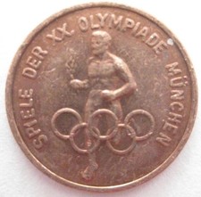 Munchen Ruft Die Sportler Der Weld 1972 World Olympics Munich 2 Tokens 23mm #186