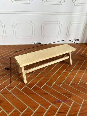 1Set Dollhouse 1:12 Beech Table Chair Miniatures Living Room Furniture Kit