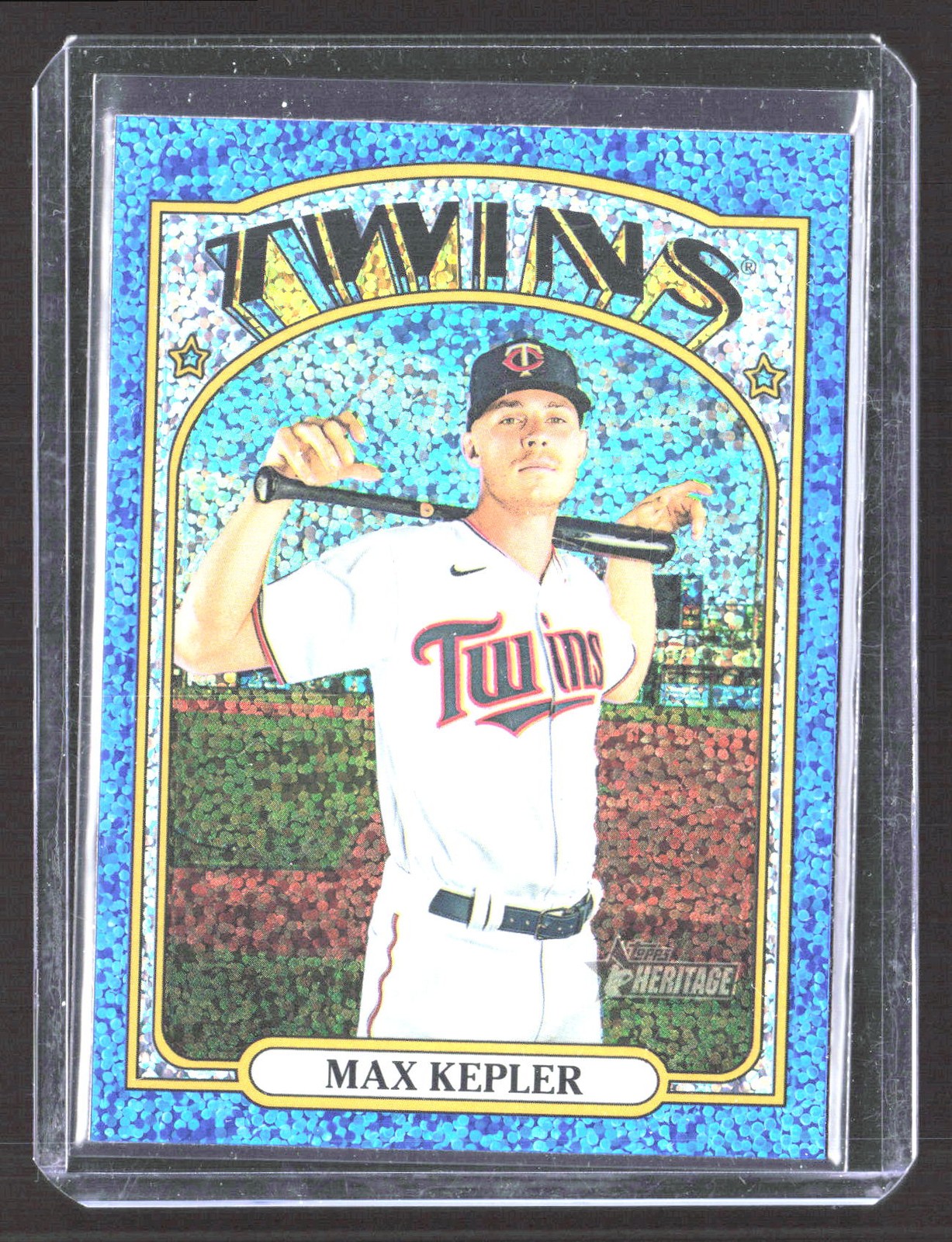2021 Topps Heritage #119 Max Kepler Chrome Blue Sparkle