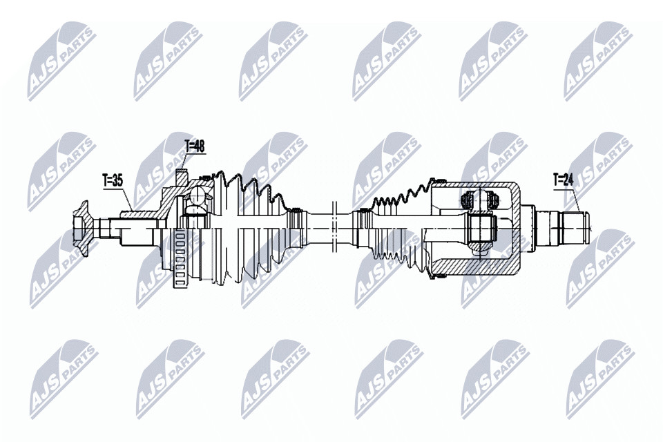 Driveshaft Front Axle Right NPW-ME-074 NTY for MERCEDES-BENZ S-CLASS - Image 5