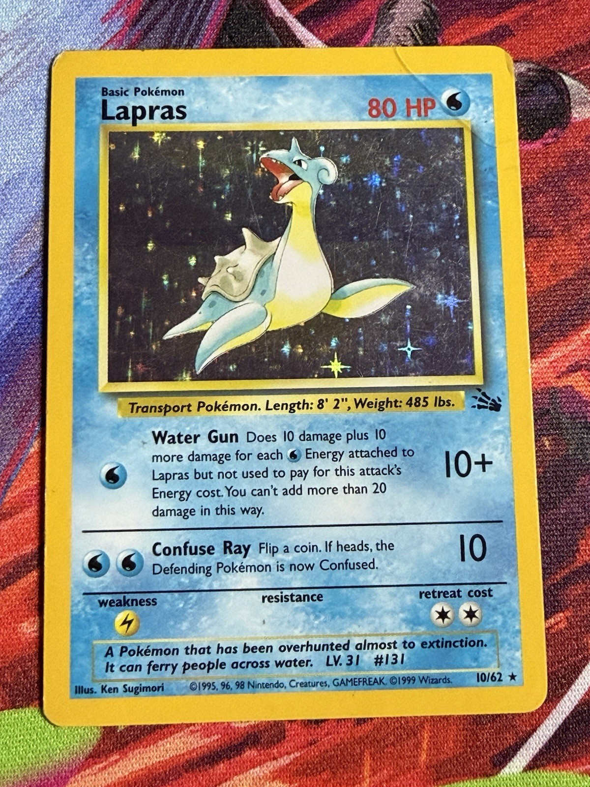 Lapras 10/62 Fossil Holo DMG