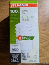 Sylvania CF23EL/SPIRAL/830/RP/HZ 23W Watt Medium Base CFL Light Bulb Warm White