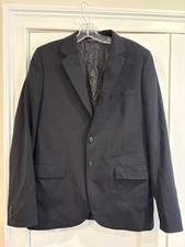 Brooks Brothers Blazer Boy's Size 20 Black Brooksease Suit Jacket Wool 38" Chest