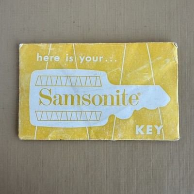 Vintage Samsonite Luggage Suitcase Key in Sealed Yellow Envelope New Retro