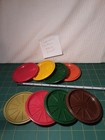 Vintage Tupperware Coasters Set Of 8 #1313 Harvest Colors Very Good Condition  — photo 3