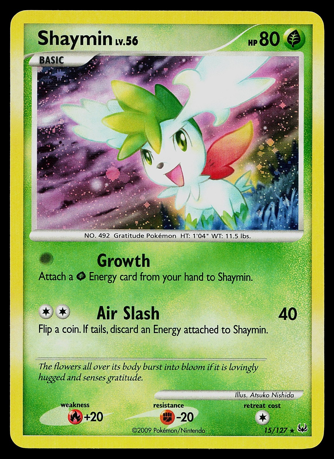 Pokemon Card - Shaymin Platinum 15/127 Holo Rare