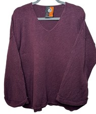 Woman's Cotton Knit Sweater One Sz Long Cuffed Sleeve Pullover Top Oversized USA