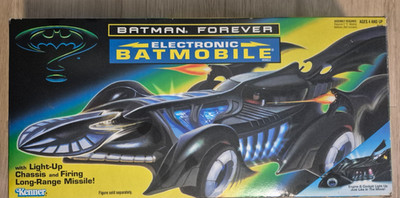 Batman Forever Batmobil Kenner 1995 mit Box, Figur & Anleitungen   Vintage Samml