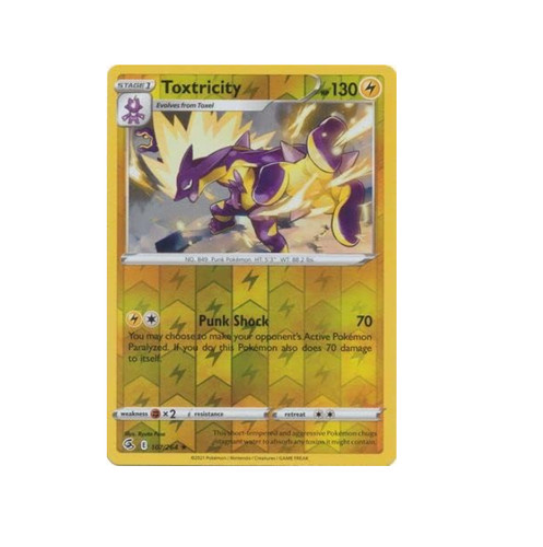 Pokemon - Toxtricity - 107/264 - Reverse Holo Rare - Fusion Strike  - NM/M