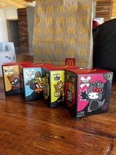Happy Meal Toys Lot 4x Godzilla Mothra Rodan Ghidorah Hello Kitty Melody