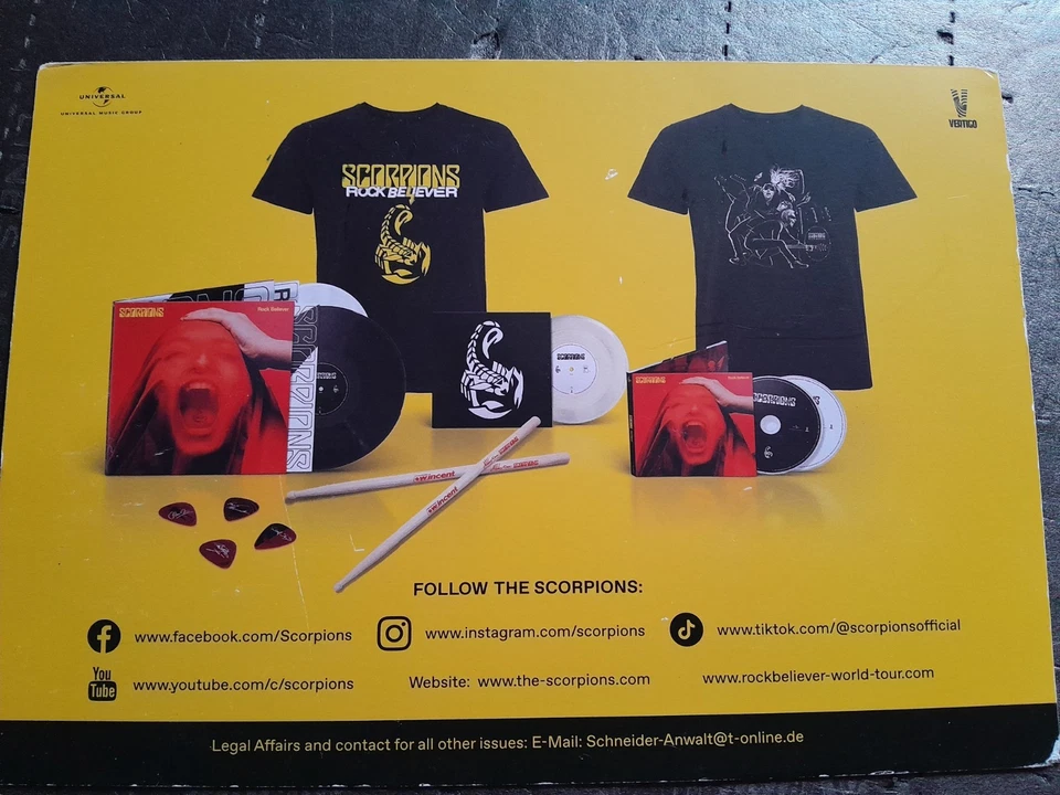 201° SCORPIONS ° ORIGINAL SIGNIERTE AUTOGRAMMKARTE ° SAMMLUNG ° - Bild 2 von 2