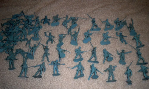 Lot of Marx 53 Civil War Union Soldiers + Lee Grant Lincoln Davis figures
