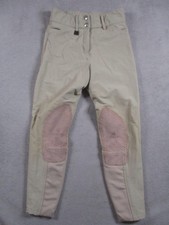 Romfh Breeches Girls 12 Beige Tan Knee Patch Riding Pants Equestrian Horseback