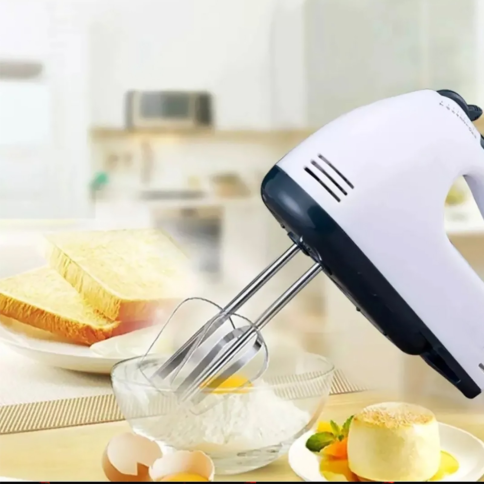 Electric Hand Mixer Portable Hand Held Electric Egg Beater Household Baking BAJ