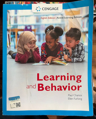 Learning and Behavior: Active - Paperback, by Chance Paul; Furlong - Good