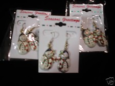 Holiday Snowman Earings Buy 1 get 2 free New Free Ship
